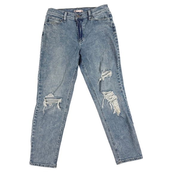 SO Denim - SO Juniors Jeans Distressed Acid Wash Boyfriend Low Rise Denim Pants Size 11 30W